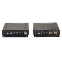 Lindy 39245, Sender und Empfänger, Kabelgebunden, 140 m, Cat6, 60 Hz, Schwarz