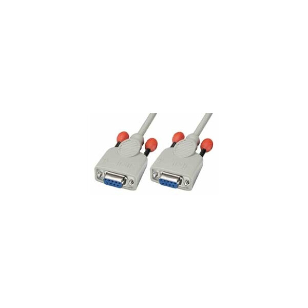 Lindy 3m Null modem cable, Weiß, 3 m, Weiblich, Weiblich