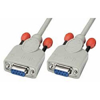 Lindy 3m Null modem cable, Weiß, 3 m, Weiblich, Weiblich