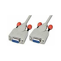 Lindy 3m Null modem cable, Weiß, 3 m, Weiblich, Weiblich