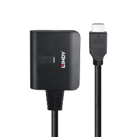 Lindy 38356, HDMI, 2x HDMI, 3840 x 2160 Pixel, Schwarz, Acrylnitril-Butadien-Styrol (ABS), 60 Hz