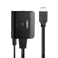 Lindy 38356, HDMI, 2x HDMI, 3840 x 2160 Pixel, Schwarz, Acrylnitril-Butadien-Styrol (ABS), 60 Hz