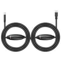 Lindy 43098, 10 m, USB A, USB B, USB 3.2 Gen 1 (3.1 Gen 1), 5 Gbit/s, Schwarz