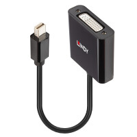 Lindy 41736, Mini DisplayPort, DVI-D, 0,16 m, Schwarz