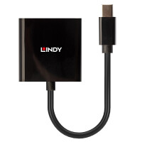 Lindy 41736, Mini DisplayPort, DVI-D, 0,16 m, Schwarz
