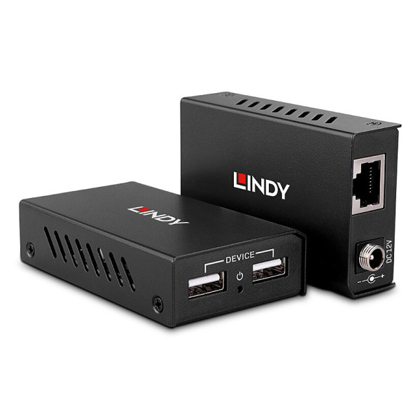 Lindy 43408, AV-Sender & -Empfänger, 100 m, Kabelgebunden, Schwarz