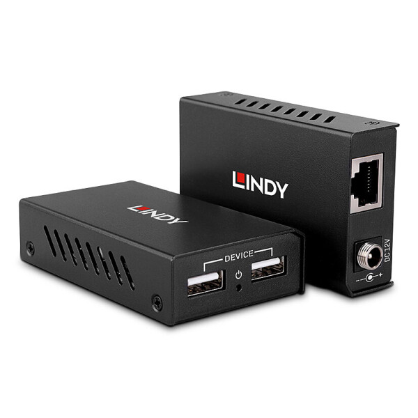 Lindy 43408, AV-Sender & -Empfänger, 100 m, Kabelgebunden, Schwarz