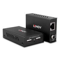 Lindy 43408, AV-Sender & -Empfänger, 100 m, Kabelgebunden, Schwarz