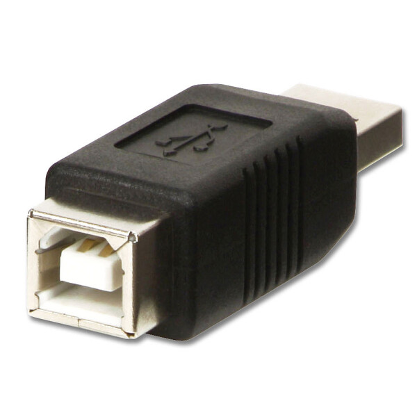 Lindy 71231, USB A, USB B, Schwarz