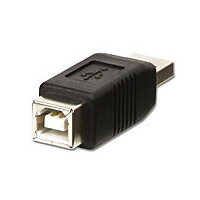 Lindy 71231, USB A, USB B, Schwarz