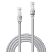 Lindy 48004, 3 m, Cat6, U/UTP (UTP), RJ-45, RJ-45, Grau