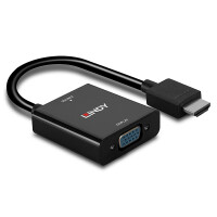 Lindy 38291, 0,1 m, HDMI Typ A (Standard), VGA (D-Sub), Männlich, Weiblich, Gerade