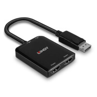 Lindy 38433, DisplayPort, 2 x HDMI, Männlich, Weiblich, Gerade, Gerade