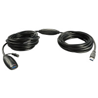 Lindy 43099, 15 m, USB A, USB A, USB 3.2 Gen 1 (3.1 Gen 1), 5 Gbit/s, Schwarz