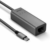Lindy 43314, Kabelgebunden, USB Typ-C, Ethernet, 2500 Mbit/s, Silber