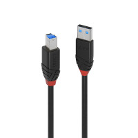 Lindy 43227, 10 m, USB A, USB B, USB 3.2 Gen 1 (3.1 Gen 1), 5 Gbit/s, Schwarz