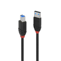 Lindy 43227, 10 m, USB A, USB B, USB 3.2 Gen 1 (3.1 Gen 1), 5 Gbit/s, Schwarz