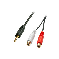 Lindy 35678, 2 x RCA, Männlich, 3.5mm, Weiblich, 0,25 m, Schwarz, Rot, Weiß