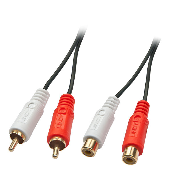 Lindy 35673, 2 x RCA, Männlich, 2 x RCA, Weiblich, 5 m, Schwarz, Rot, Weiß