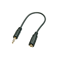 Lindy 35699, 3.5mm, Männlich, 2.5mm, Weiblich, 20 m, Schwarz