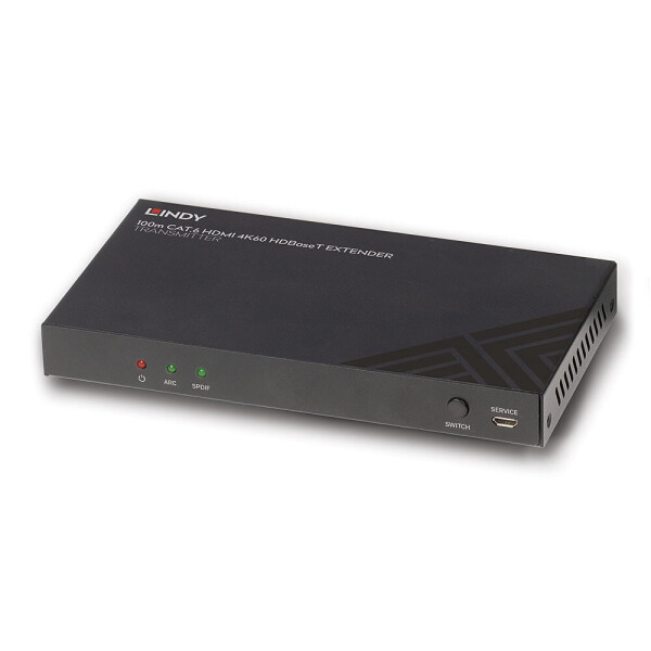Lindy 38341, 3840 x 2160 Pixel, AV-Sender, 100 m, Kabelgebunden, Schwarz, HDCP