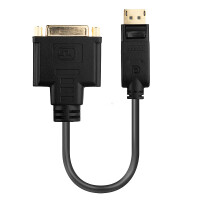 Lindy 41004, 0,15 m, DisplayPort, DVI-D, Männlich, Weiblich, Gold