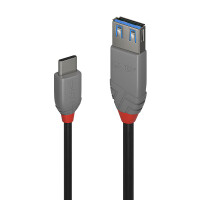Lindy 36895, 0,15 m, USB C, USB A, USB 3.2 Gen 2 (3.1 Gen 2), 10 Gbit/s, Schwarz