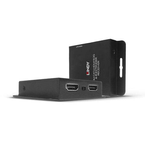 Lindy 38208, 3840 x 2160 Pixel, AV-Sender & -Empfänger, 70 m, Verkabelt, Schwarz, HDCP
