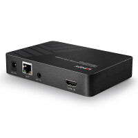 Lindy 38264, Transmitter, Kabelgebunden, 150 m, Cat5e, Cat6, 3840 x 2160 Pixel, Schwarz