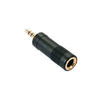 Lindy 35621, 3.5mm, 6.3mm, Schwarz