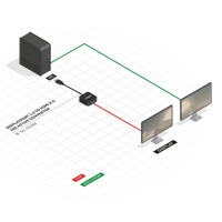 Lindy 41068, 1,5 m, DisplayPort, HDMI Typ A (Standard), Männlich, Weiblich, Gerade
