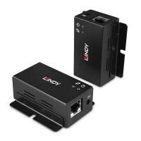 Lindy 43386, Netzwerksender & -empfänger, 50 m, 480 Mbit/s, Cat5e, Cat6, NS1021, Schwarz