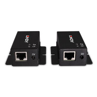 Lindy 43386, Netzwerksender & -empfänger, 50 m, 480 Mbit/s, Cat5e, Cat6, NS1021, Schwarz
