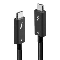 Lindy 31121, Männlich, Männlich, 2 m, Schwarz, Nickel, 40 Gbit/s
