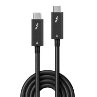 Lindy 31121, Männlich, Männlich, 2 m, Schwarz, Nickel, 40 Gbit/s