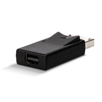 Lindy 41089, DisplayPort, Mini DisplayPort, Schwarz