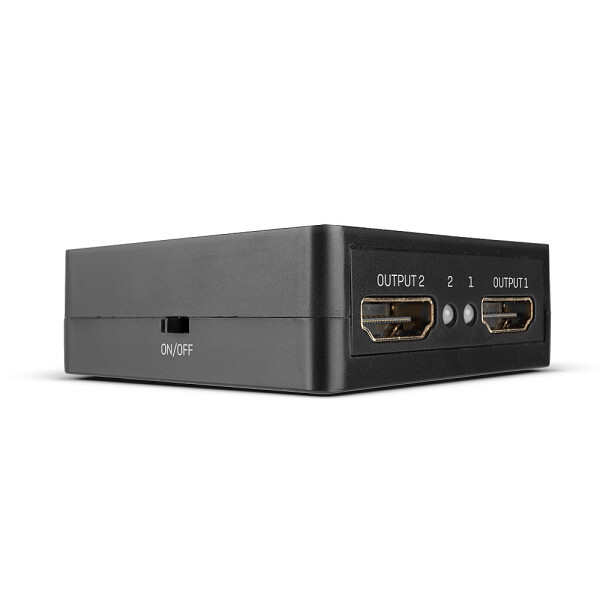 Lindy 38358, HDMI, 2x HDMI, 3840 x 2160 Pixel, Schwarz, Metall, 60,5 mm
