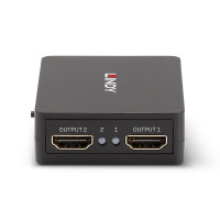 Lindy 38358, HDMI, 2x HDMI, 3840 x 2160 Pixel, Schwarz, Metall, 60,5 mm