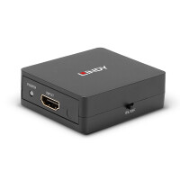 Lindy 38358, HDMI, 2x HDMI, 3840 x 2160 Pixel, Schwarz, Metall, 60,5 mm