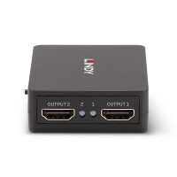 Lindy 38358, HDMI, 2x HDMI, 3840 x 2160 Pixel, Schwarz, Metall, 60,5 mm