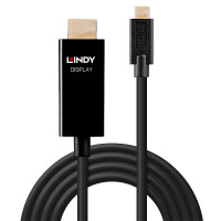 Lindy 43293, 3 m, USB Typ-C, HDMI Typ A (Standard), Männlich, Männlich, Gerade