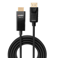 Lindy 40927, 3 m, DisplayPort, HDMI Typ A (Standard), Männlich, Männlich, Gerade