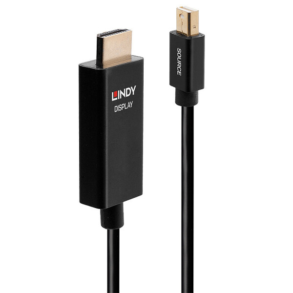 Lindy 40920, 0,5 m, Mini DisplayPort, HDMI, Männlich, Männlich, Gerade
