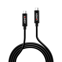Lindy 43308, 5 m, USB C, USB C, USB 3.2 Gen 2 (3.1 Gen 2), 10 Gbit/s, Schwarz