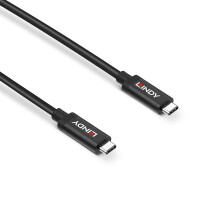 Lindy 43308, 5 m, USB C, USB C, USB 3.2 Gen 2 (3.1 Gen 2), 10 Gbit/s, Schwarz