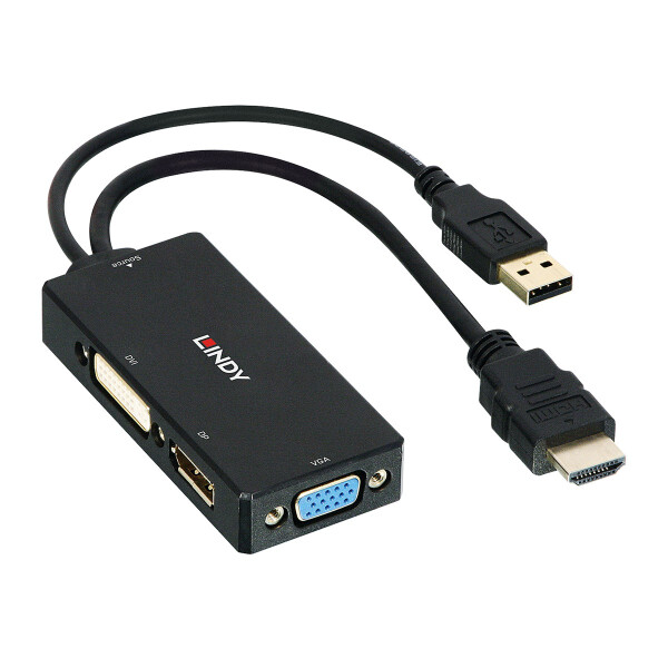 Lindy 38182, 0,15 m, 2160p, Schwarz, DP STDP2600, DVI-D PS8222, VGA AG6200, 8 Bit, 0 - 65 °C