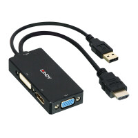 Lindy 38182, 0,15 m, 2160p, Schwarz, DP STDP2600, DVI-D...