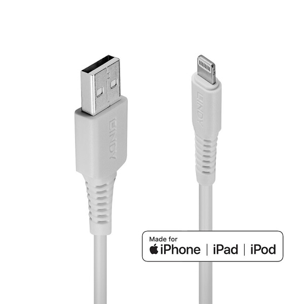 Lindy 31328, 3 m, USB A, Männlich, Männlich, Weiß, Gerade