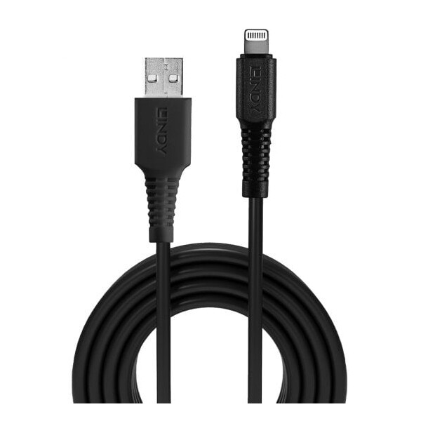Lindy 31320, 1 m, Lightning, USB A, Männlich, Weiblich, Schwarz