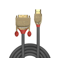 Lindy 36198, 10 m, HDMI Typ A (Standard), DVI-D, Männlich, Männlich, Gold